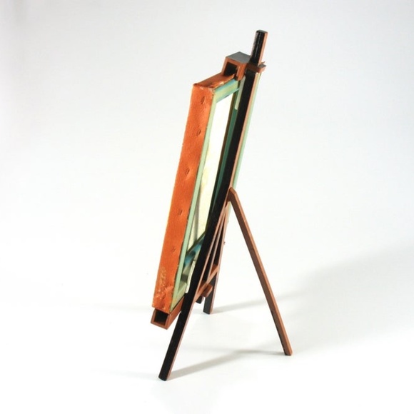 Small Oil Painting with Easel, Hand Painted Floral - Picture 6 of 7